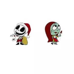 Jack and Sally resin stud earrings nightmare Xmas